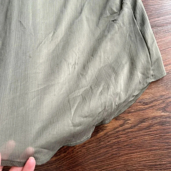 Studio Y Olive Green Tank Top with Gems | Olive Green Tank Top | Green Tank Top - Picture 9 of 11